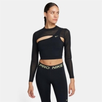 Nike Pro Long-Sleeve Cropped Top dama