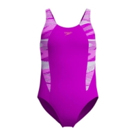 Costum inot Speedo Hyperboom Splice Muscleback copil fetita