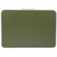 Folding camping table 80x60x70 cm and two chairs green 1047355 Enero