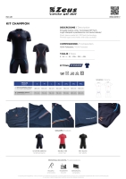 KIT CHAMPION Zeus bleumarin deschis albastru roial