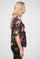 Chiffon Top mit Zipper und Print Cloud5ive