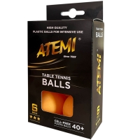 Mingi de ping pong Atemi *** portocaliu 6 buc\r\nMingi de ping pong Atemi *** portocaliu 6 buc.