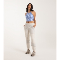 Nicce Renee Halter Neck Top - Iris Blue/ Almond White dama