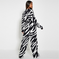 Pantalon Combat I Saw It First Zebra Print Wide Leg Co-Ord