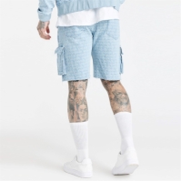 Pantalon scurt Combat SikSilk Jacquard Denim Cargo barbat