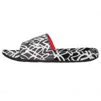 Skechers James Goldcrown Heart Print Slide Sliders fetita