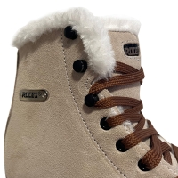 Roces Suede Eco-Fur figure skates beige and brown 450702 00001