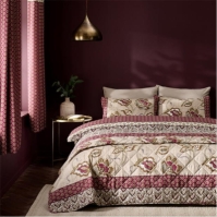 Catherine Lansfield Paisley Floral Reversible Bedspread