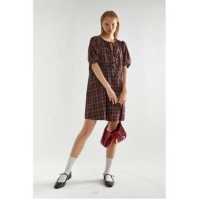 Rochie Glamorous Check Tie-Front Mini-