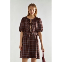 Rochie Glamorous Check Tie-Front Mini-