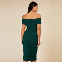 Little Mistress Mistress BARDOT RUCHED MIDIDRESS