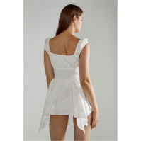 Rochie Narrated White Skater Mini-