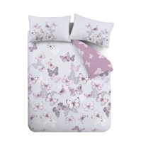 Catherine Lansfield Butterfly Reversible Duvet Cover Set