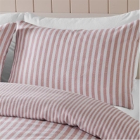 Catherine Lansfield Stripe Cotton Reversible Duvet Cover Set