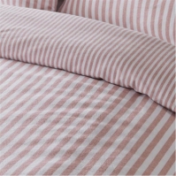 Catherine Lansfield Stripe Cotton Reversible Duvet Cover Set
