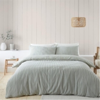 Catherine Lansfield Stripe Cotton Reversible Duvet Cover Set