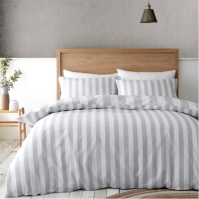 Catherine Lansfield Stripe Reversible Duvet Cover Set