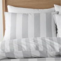Catherine Lansfield Stripe Reversible Duvet Cover Set