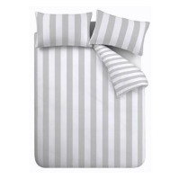 Catherine Lansfield Stripe Reversible Duvet Cover Set