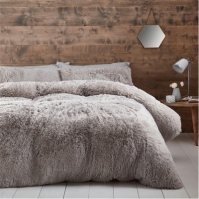 Catherine Lansfield Deep Pile Faux Fur Duvet Cover Set