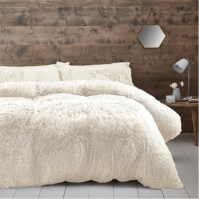 Catherine Lansfield Deep Pile Faux Fur Duvet Cover Set