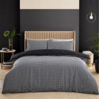 Catherine Lansfield Greek Key Reversible Duvet Cover Set