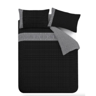Catherine Lansfield Greek Key Reversible Duvet Cover Set