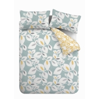 Catherine Lansfield Leaf Reversible Duvet Cover Set