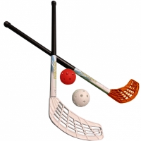 Zestaw do unihokeja Azetx Mamba 2 kije HDPE proste bez owijki 62 cm +2 piłki Optimus copil AZETX PIOTR CZARCZYSKI