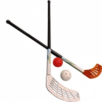 Zestaw do unihokeja Azetx Mamba 2 kije HDPE proste bez owijki 87 cm+2 piłki Optimus copil AZETX PIOTR CZARCZYSKI