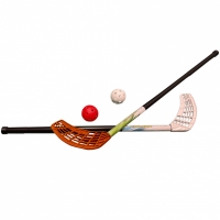 Zestaw do unihokeja Azetx Mamba 2 kije HDPE proste bez owijki 87 cm+2 piłki Optimus copil AZETX PIOTR CZARCZYSKI