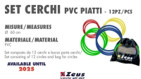 Set CERCHI PVC 60 CM PIATTI 12 PZ Zeus