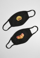 Burger and Hot Dog Face Mask 2-Pack Mister Tee