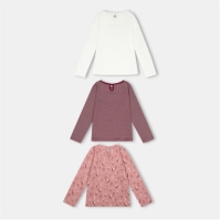 Lilly and Sid & Sid Multicoloured Fairy Stripe Print And Plain Top - 3 Pack