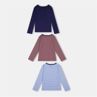 Lilly and Sid & Sid Multicoloured Plain Ana Stripe Top - 3 Pack