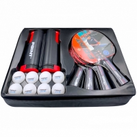 Ping pong racket Point 4 pcs + 8 balls + mesh cover