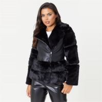 Studio Faux Fur Black Aviator
