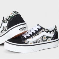 Pantof sport Vans Old Skool Daisies Black/True White Canvas Unisex copil