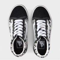 Pantof sport Vans Old Skool Daisies Black/True White Canvas Unisex copil