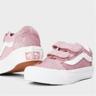 Pantof sport Vans Old Skool V Glitter Rose Gold Canvas Unisex copil