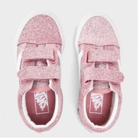 Pantof sport Vans Old Skool V Glitter Rose Gold Canvas Unisex copil