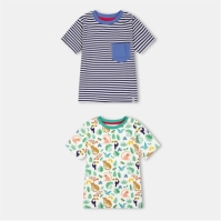 Camasa Lilly and Sid & Sid Multicoloured Animal Safari And Stripe Print T- - 2 Pack
