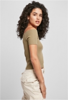 Tricou Off Shoulder Rib dama Urban Classics