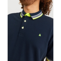 Camasa Jack and Jones Paulos Tipped Pique Maneca Scurta Polo Plus Size barbat