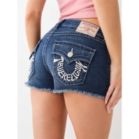Pantalon scurt Combat True Religion Joey Embroidered Low Rise dama