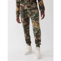 True Religion Camo Welt Pocket Logo Jogging Bottoms barbat