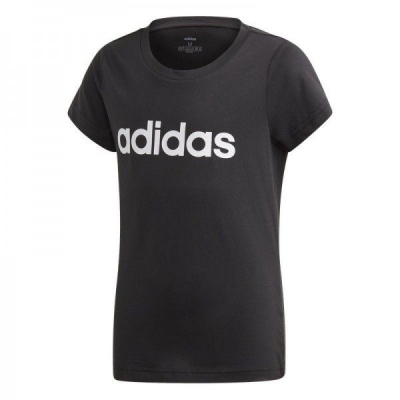 Tricou bumbac negru adidas Essentials Linear EH6173 copii