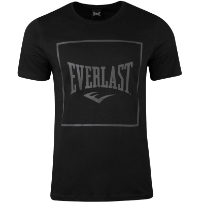Tricou negru bumbac Everlast cu maneca scurta barbati