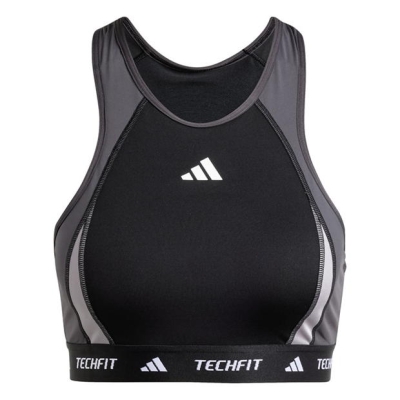 adidas TECHFIT Medium-Support High-Neck Colorblock Bra dama