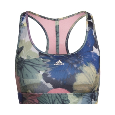 adidas Powerreact Training Medium-Support Allover Print Bra Ld99